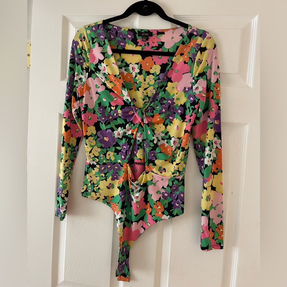 AFRM Floral Bodysuit with Cutout